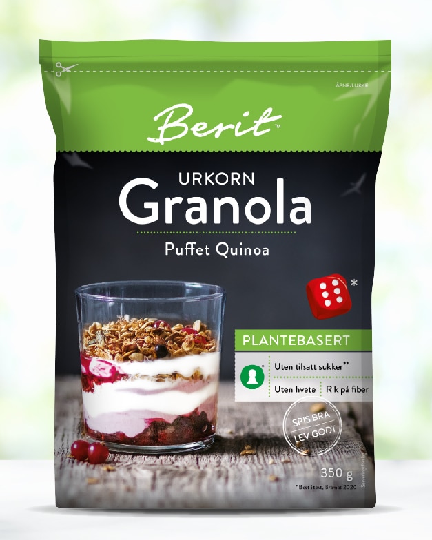 Berit Nordstrand Sukkerfri Granola - Puffet Quinoa - high protein