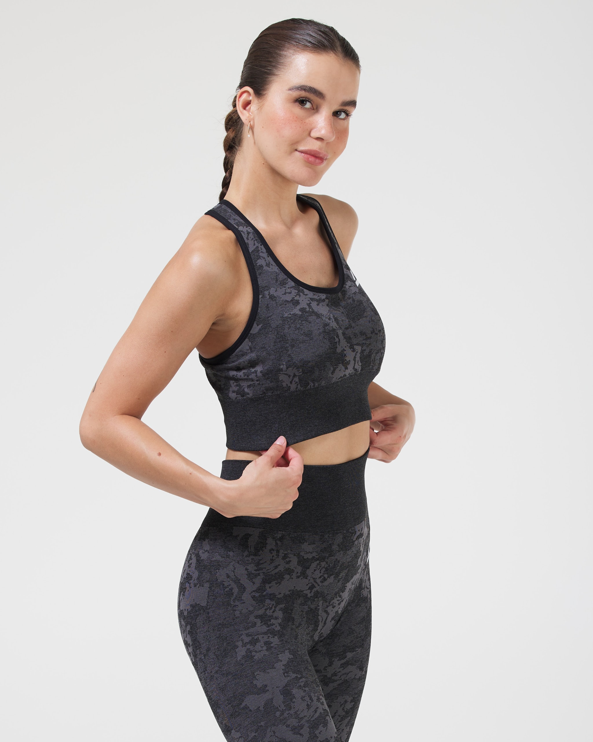 Camo Seamless Bra Black 5