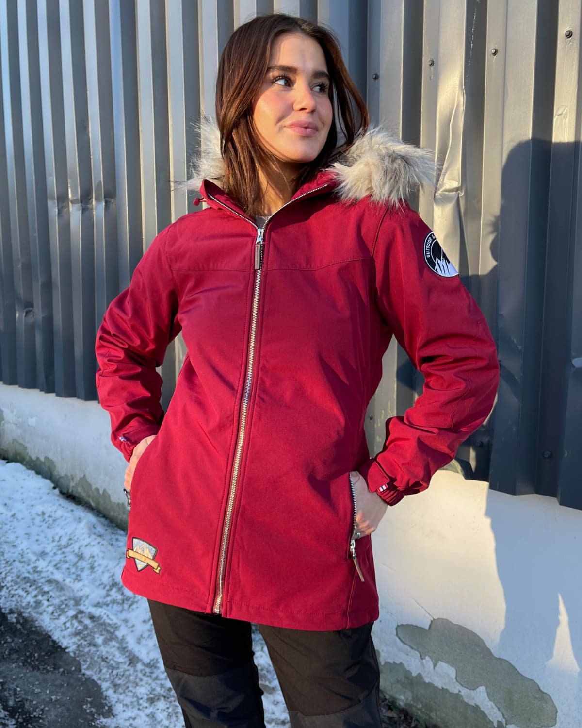 Outdoor & Essentials Mountain Bunny Jacket Deep Red Tights.no