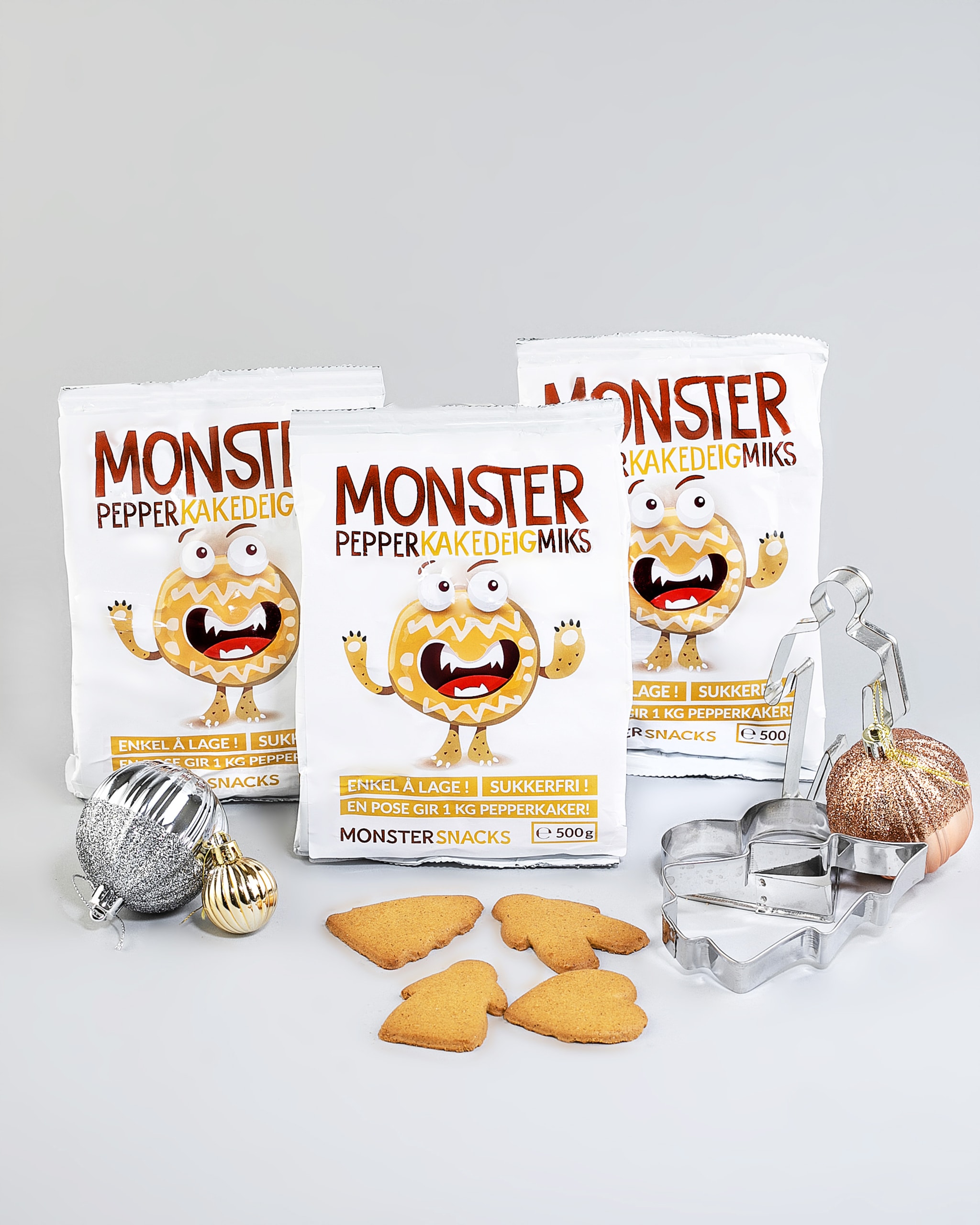 Monster Sukkerfri Pepperkakedeig - TREPAKNING PAKKETILBUD_1