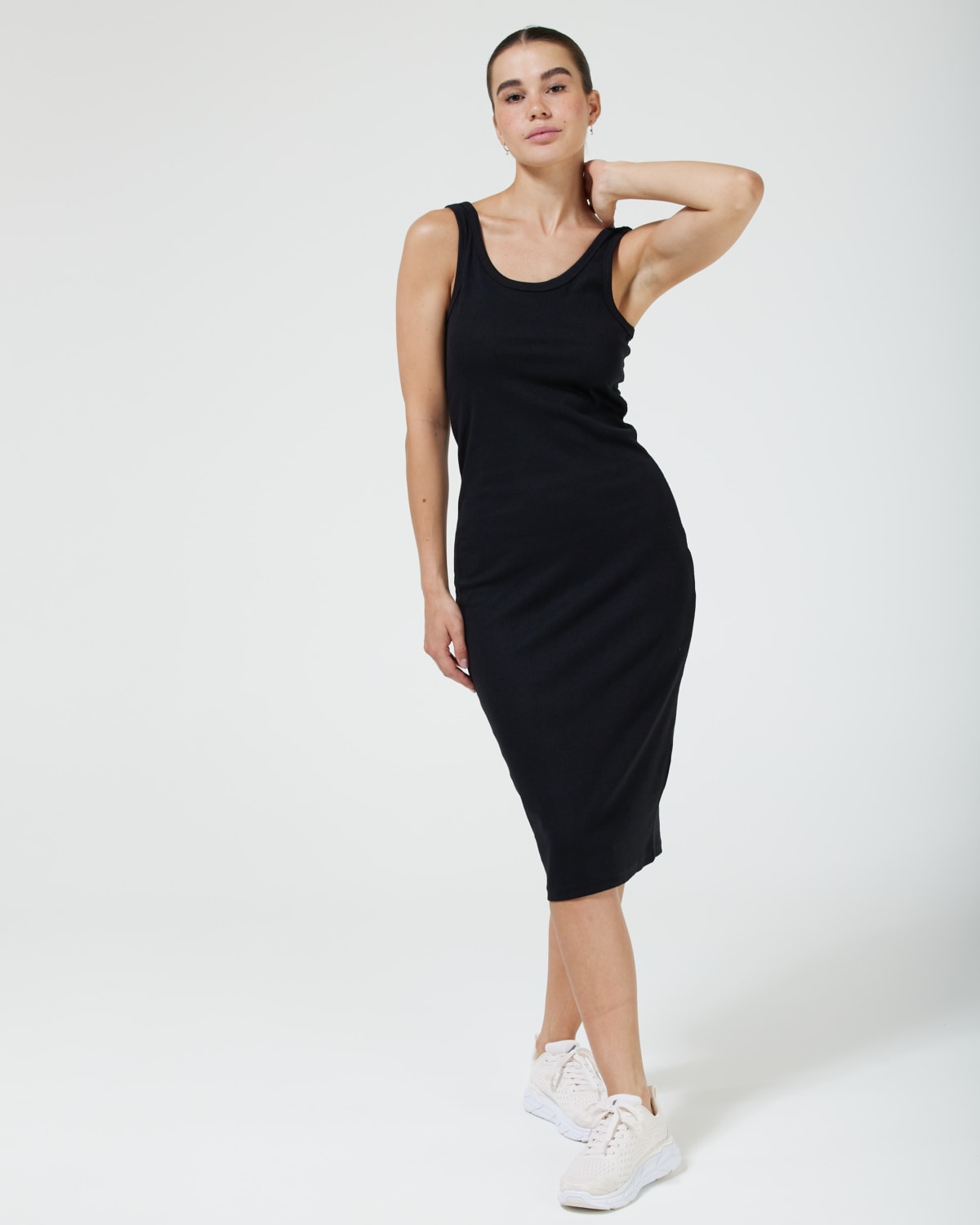 LEVITY Selene Rib Dress Black - M - under kjole