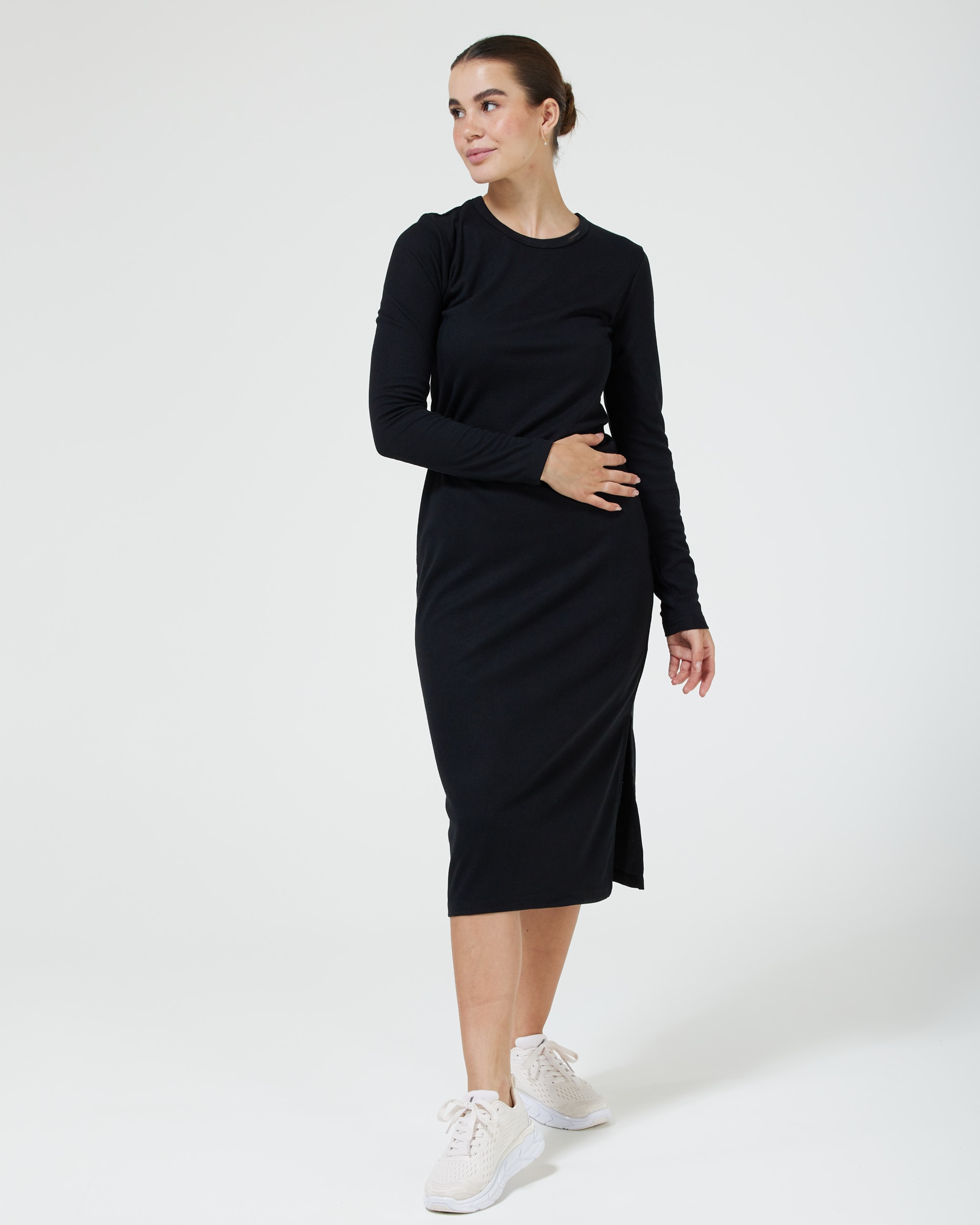 Selene Rib Dress Black 8