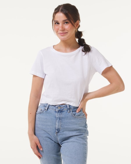 Cropped Tee White