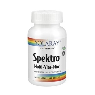 Vitalkost Solaray spektro multi vitamin m/jern 100 kap - til