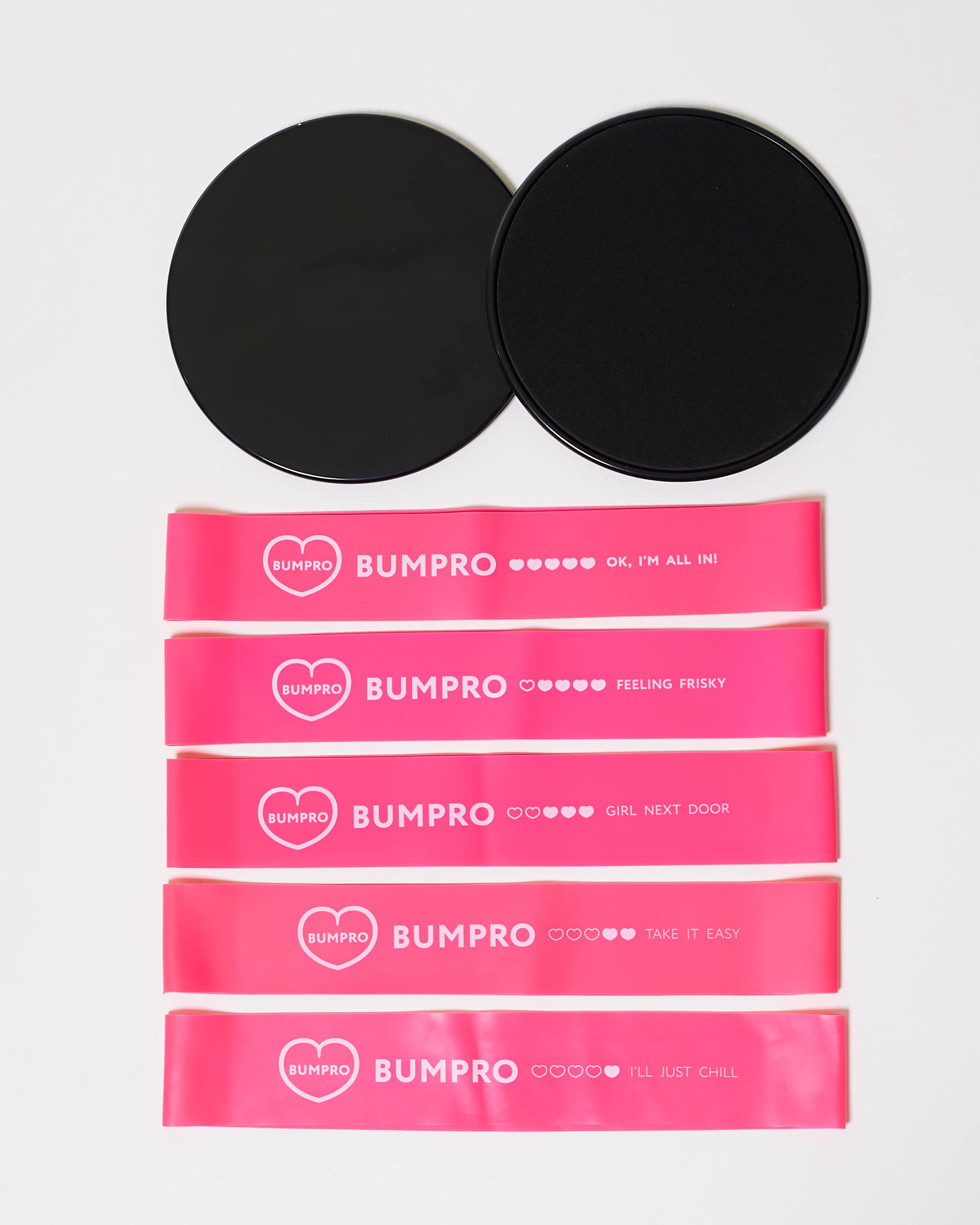Levity Premium Fitness Mini bands + Core Sliders