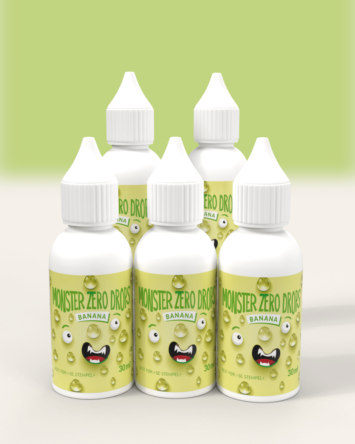 Monster Lavkarbo Zero Drops - Banana - FEMPAKNING - til