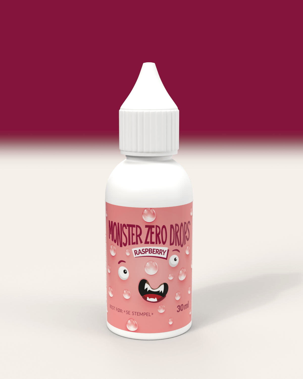 Monster Lavkarbo Zero Drops - Raspberry - til