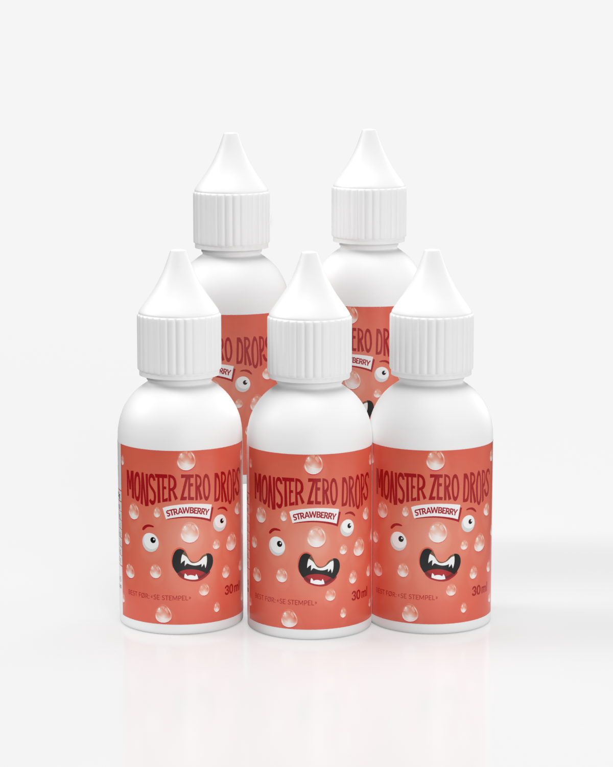 Monster Lavkarbo Zero Drops - Strawberry - FEMPAKNING-DATODEAL! - til