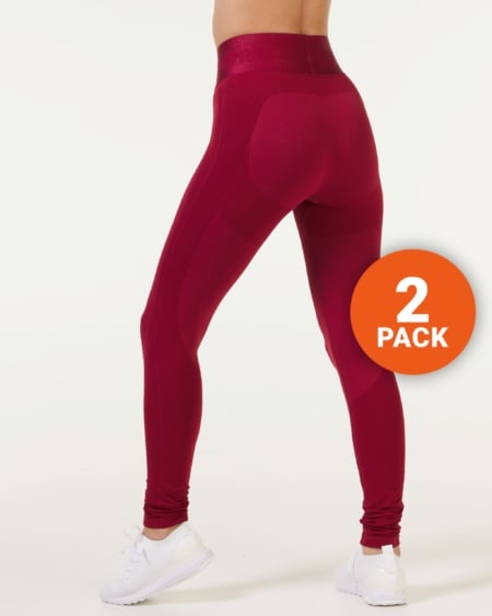 2-PACK Battle Tights Solid Wine