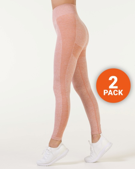 Power Up! Tights Orange Melange (2-pack)