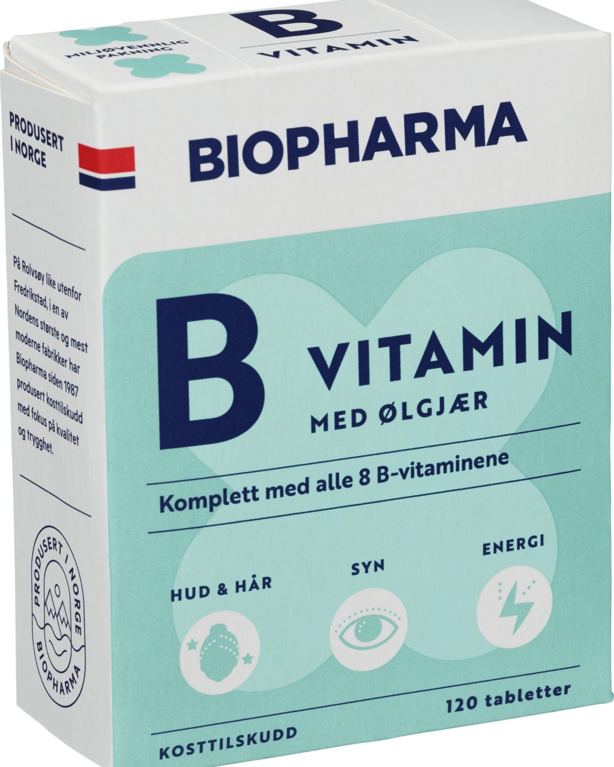 Biopharma Vitamin B 120tab - kosttilskudd