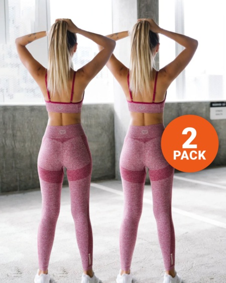 Power Up! Tights Red Melange (2-pack)