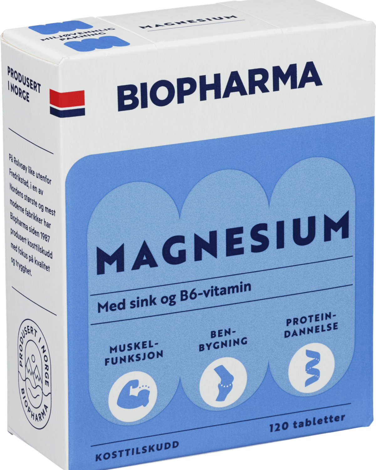 BioPharma Magnesium 120tab - kosttilskudd