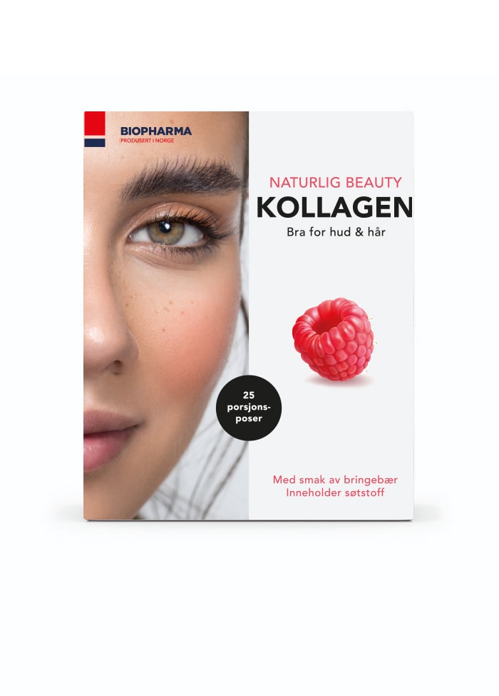 Biopharma Collagen Raspberry 25pouches - kosttilskudd