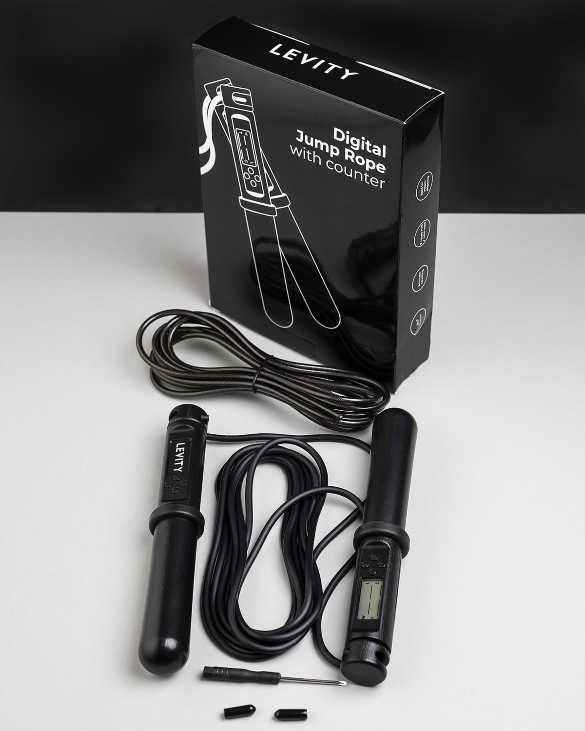 LEVITY Smart Jump Rope Black - til