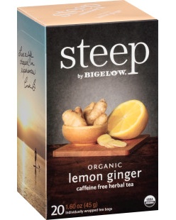 Bigelow Steep Te Lemon Ginger 45g - protein for