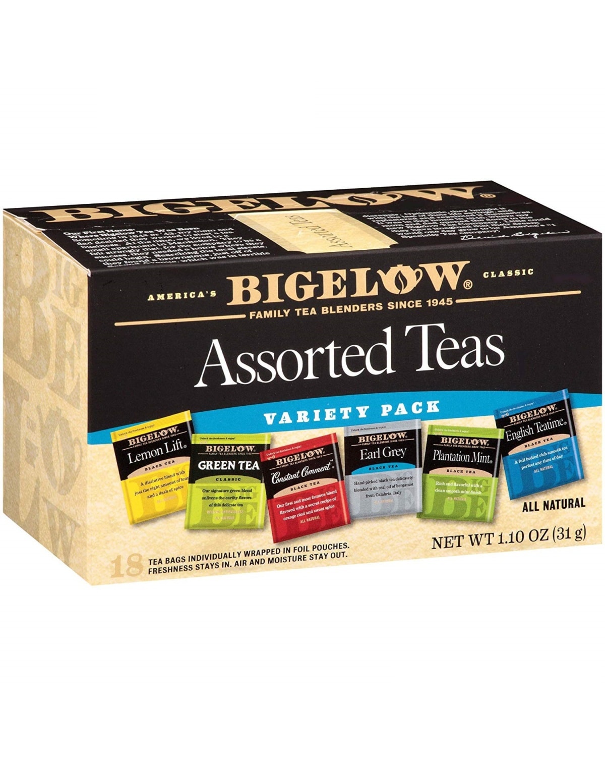 Bigelow Te 6 Assorted Teas Special Blend 34g - protein for