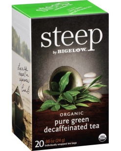 Bigelow Steep Te Pure Green Decaff 45g - protein for