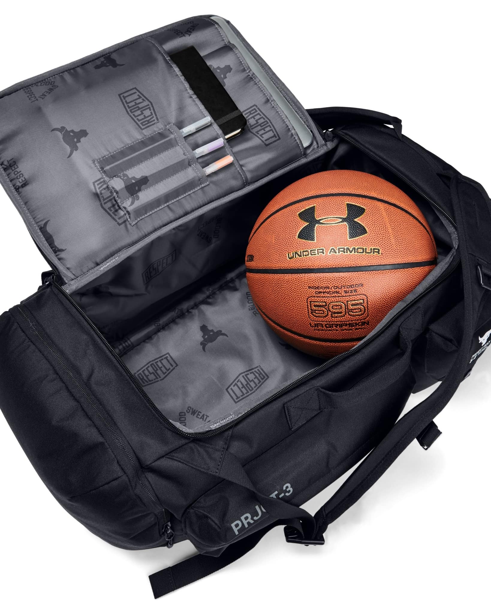 Under Armour Project Rock Duffle Backpack Black Tights.no