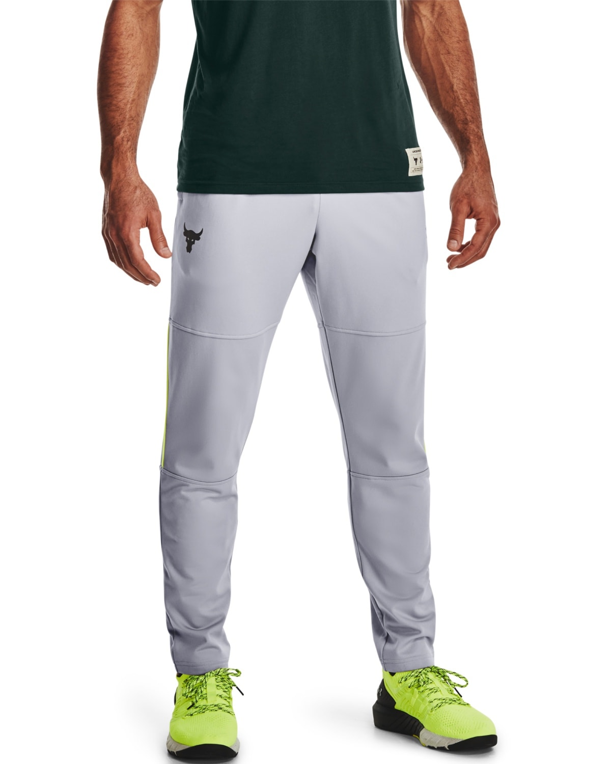 Under Armour Project Rock Knit Track Pants Grey - XL - leg