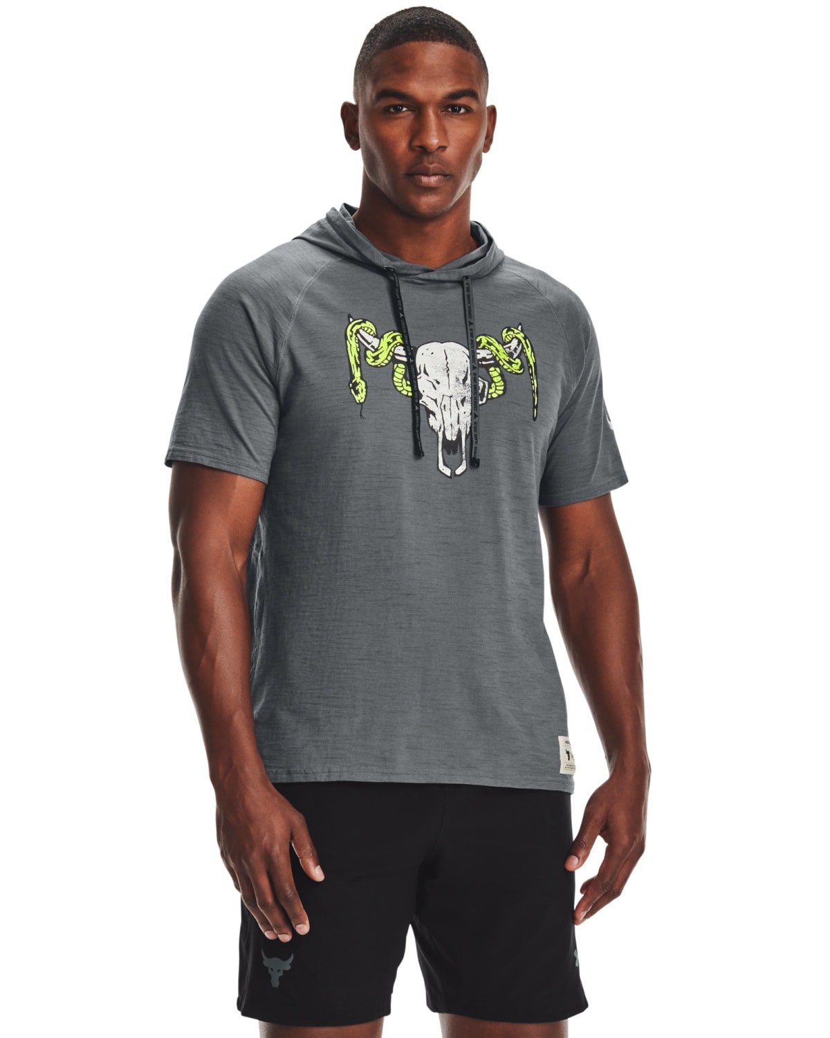 Under Armour Project Rock CC SS HD Grey - XXL - the