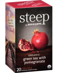 Bigelow Steep Te Pommegranate Green Tea 45g - protein for