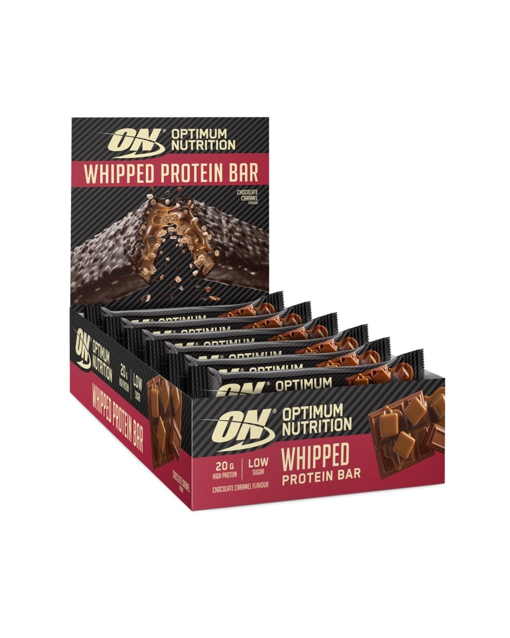 Optimum Nutrition - Whipped Protein Bar - Chocolate Caramel 10x60g - the