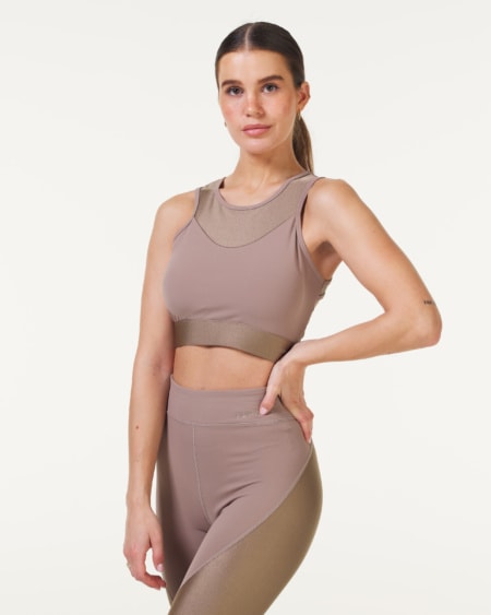 Crop Top Brown Fossil