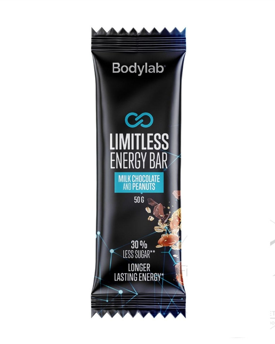 BodyLab Limitless Energy bar (50g) - Milk Chocolate and Peanuts - protein for
