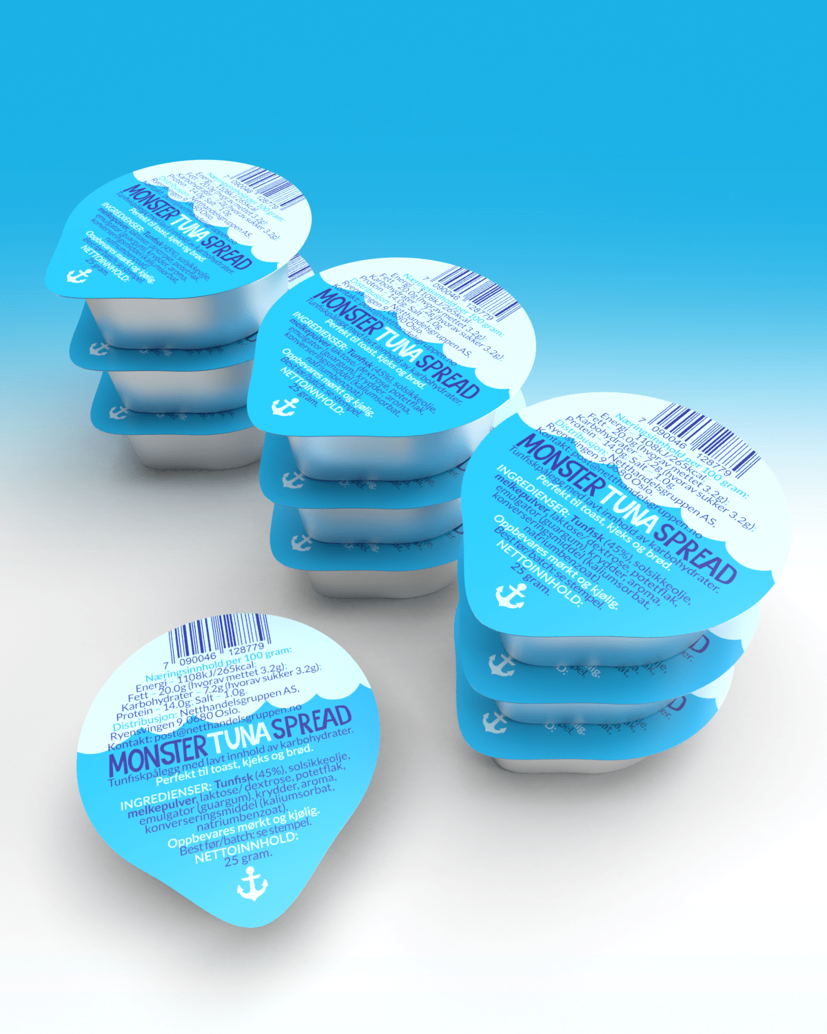 Monster Tuna Spread 10x25g - TIPAKNING! - gram protein