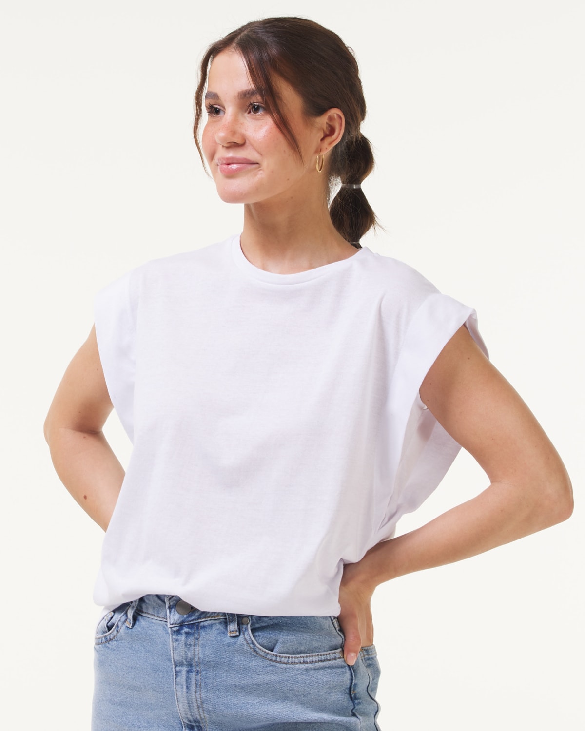 Weightless Rebecka Vest White - L - jeans shorts