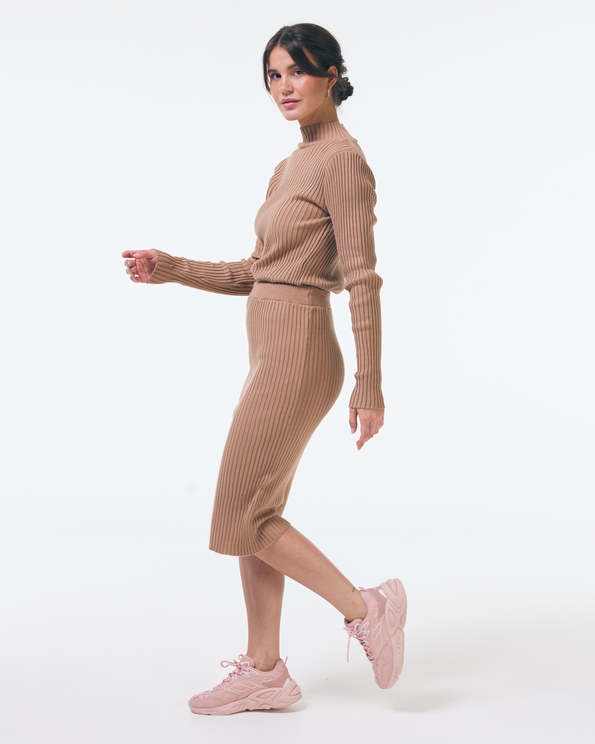Zoé Ribbed Set Camel 10