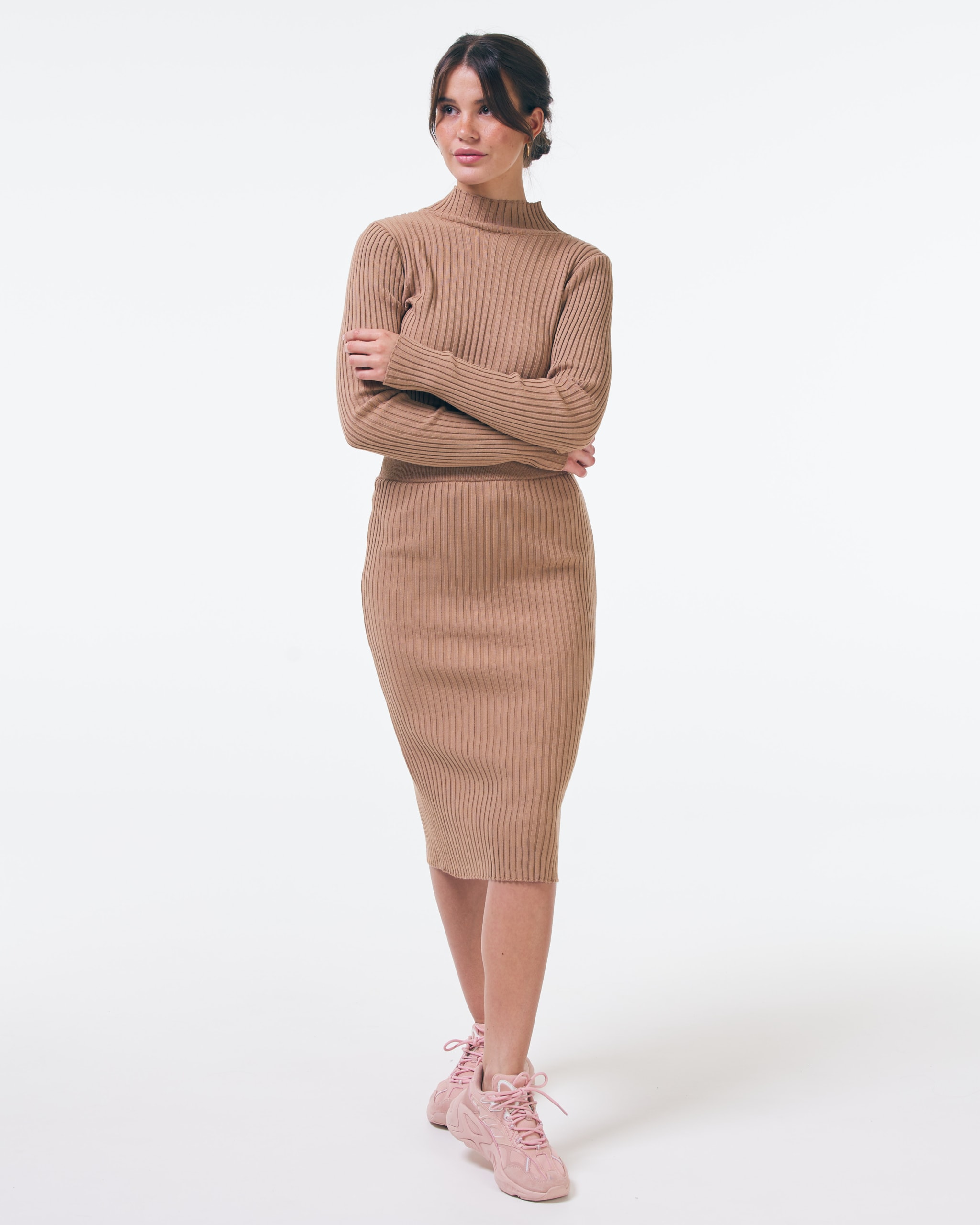 Zoé Ribbed Set Camel 11