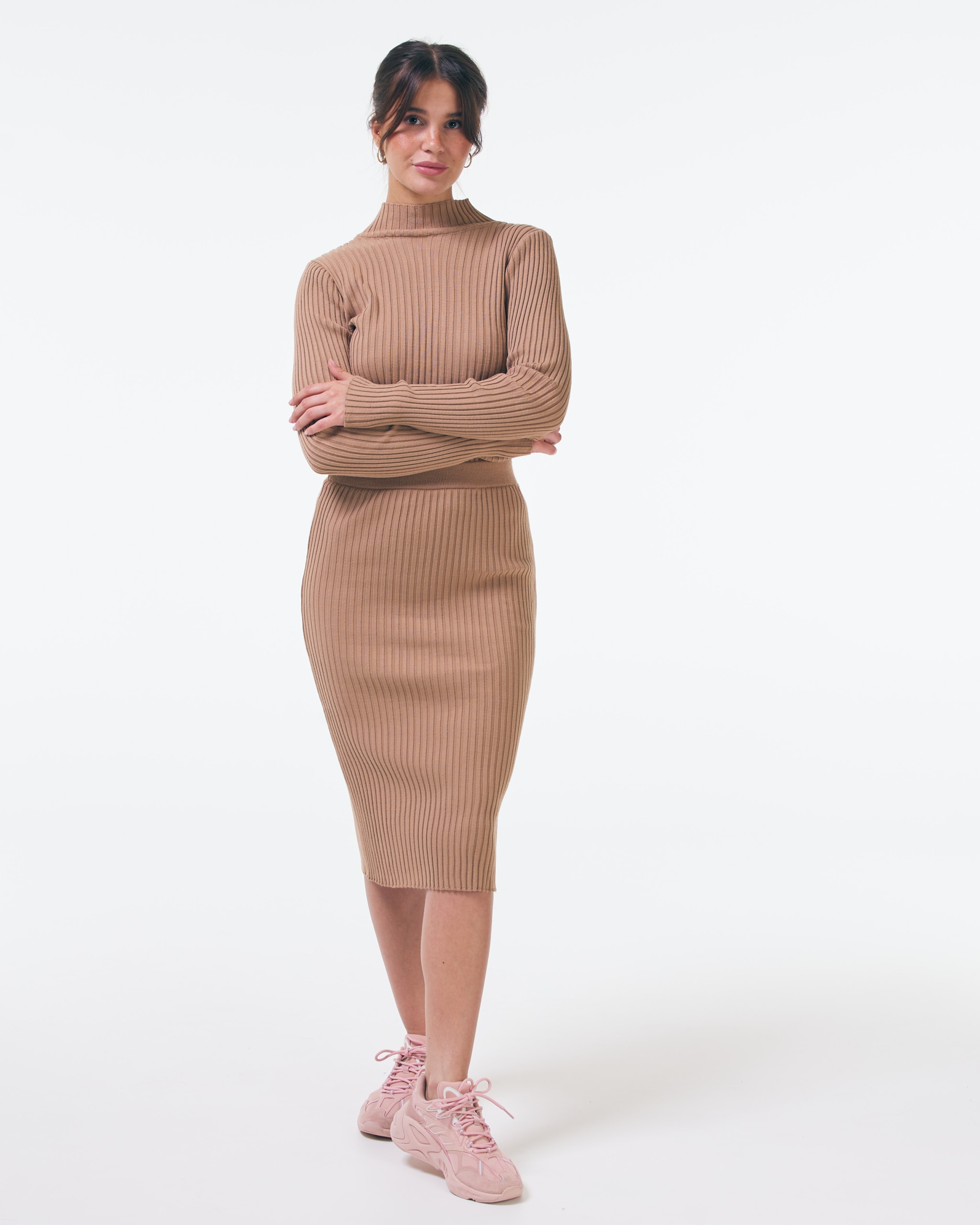 Zoé Ribbed Set Camel 12