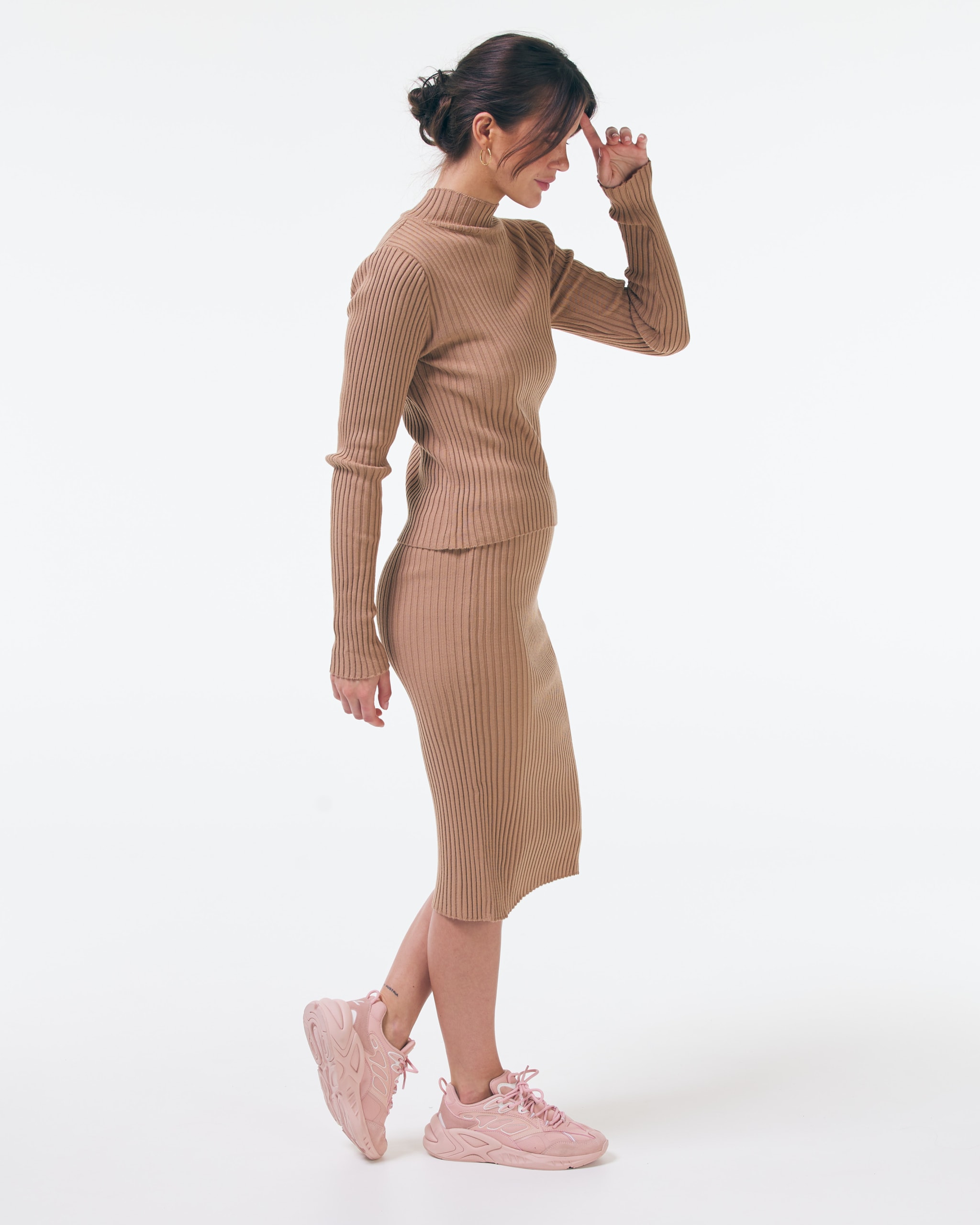 Zoé Ribbed Set Camel 4
