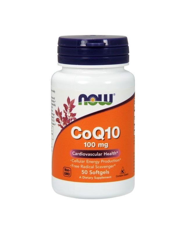 Now Foods CoQ10 - 100mg - 50 soft gels - vitamin a