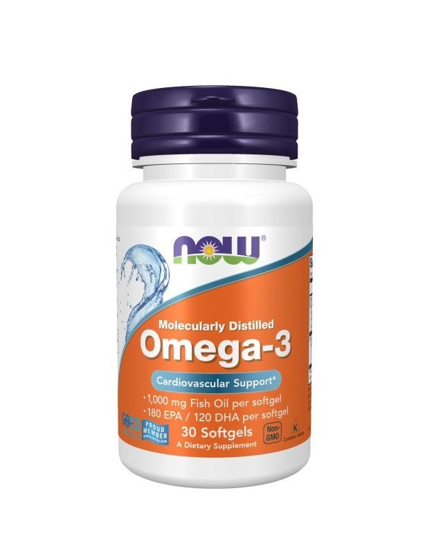 Now Foods Omega-3 Fish Oil 30x1000mg - the
