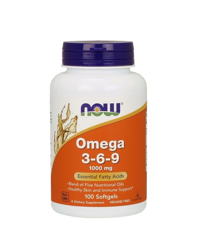 Now Foods Omega 3-6-9 - 1000mg - 100 soft gels - the