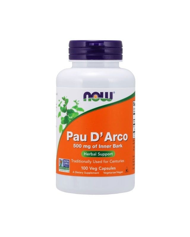 Now Foods Pau D' Arco - 500mg - 100 veg caps - Tights.no