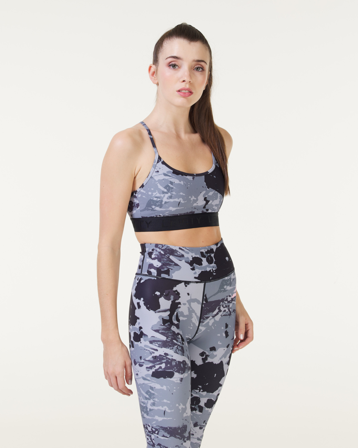 LEVITY Piper Sports Bra Grey/Camo - L - bh