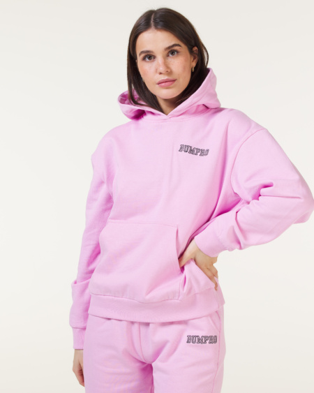 Varsity Hoodie Pastel Pink
