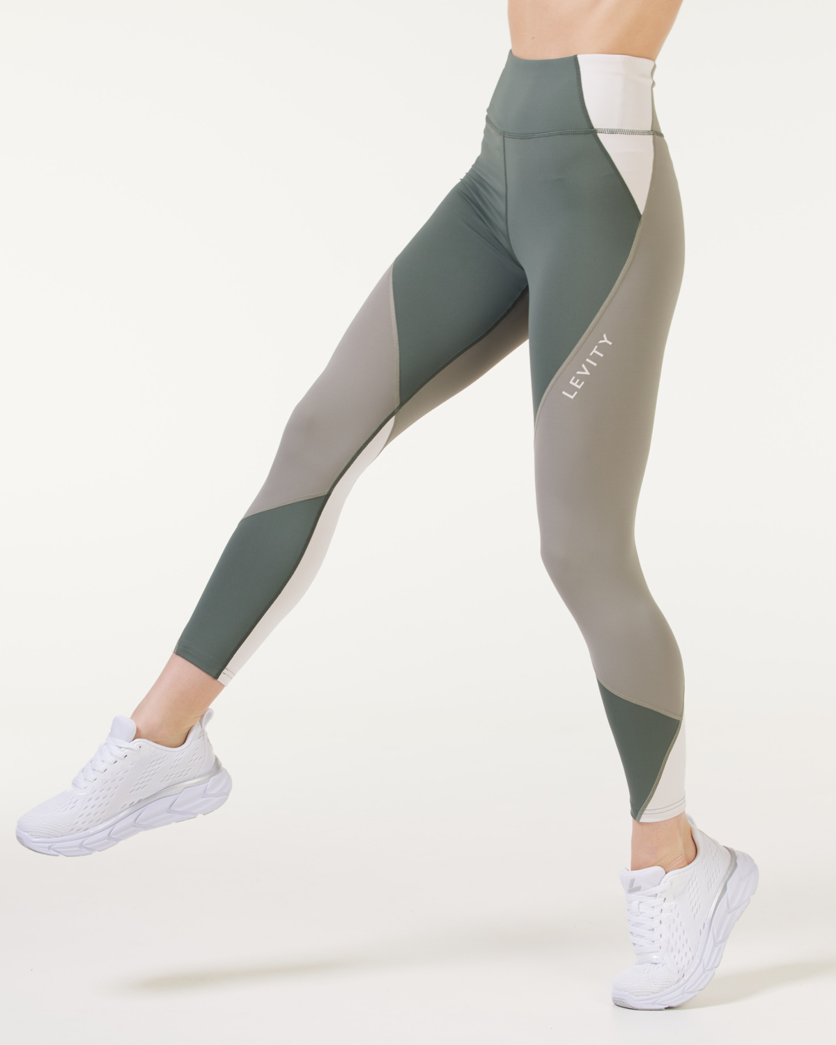 LEVITY Sphere Tights Green Block - L - high waist