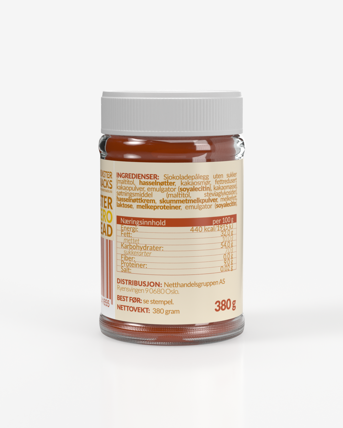 MonsterSnacks - Sugar Free Chocolate Spread_Smooth_View 02