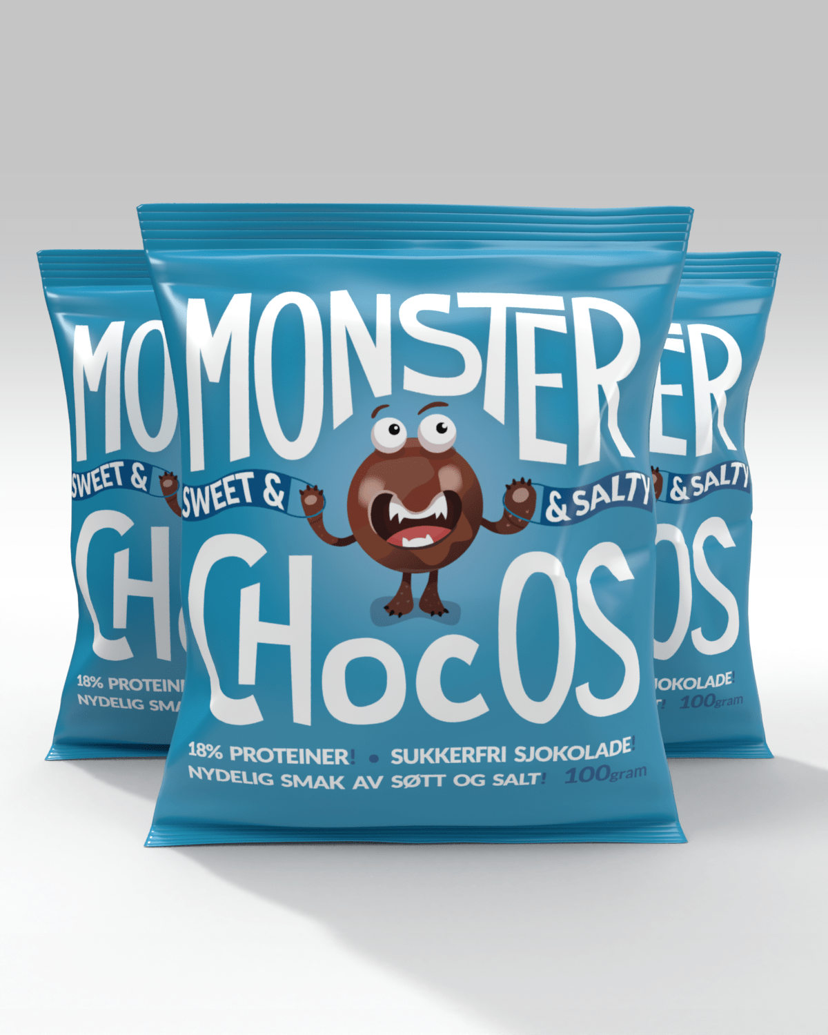 Monster Sweet & Salty Balls 3x100g - TREPAKNING! - melkesjokolade