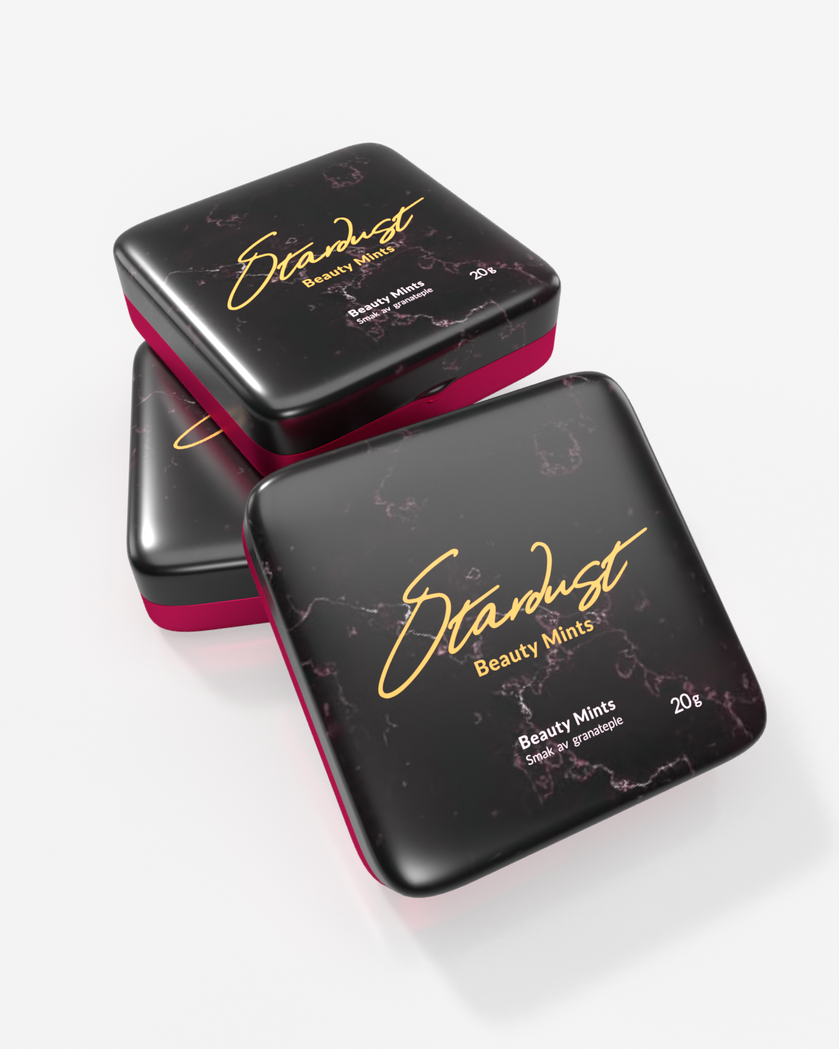 Stardust Beauty Mints - Pomegranate - MED KOLLAGEN & BIOTIN! - TREPAKNING - smakstilsetning