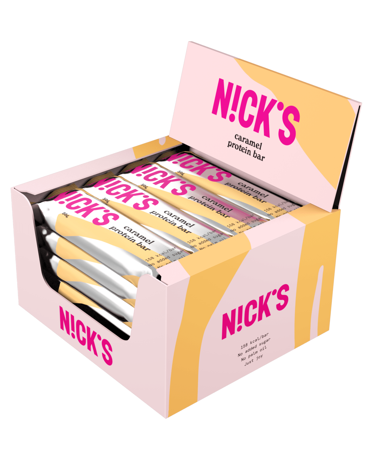 Nick's Protein Caramel 12x50g - sjokolade