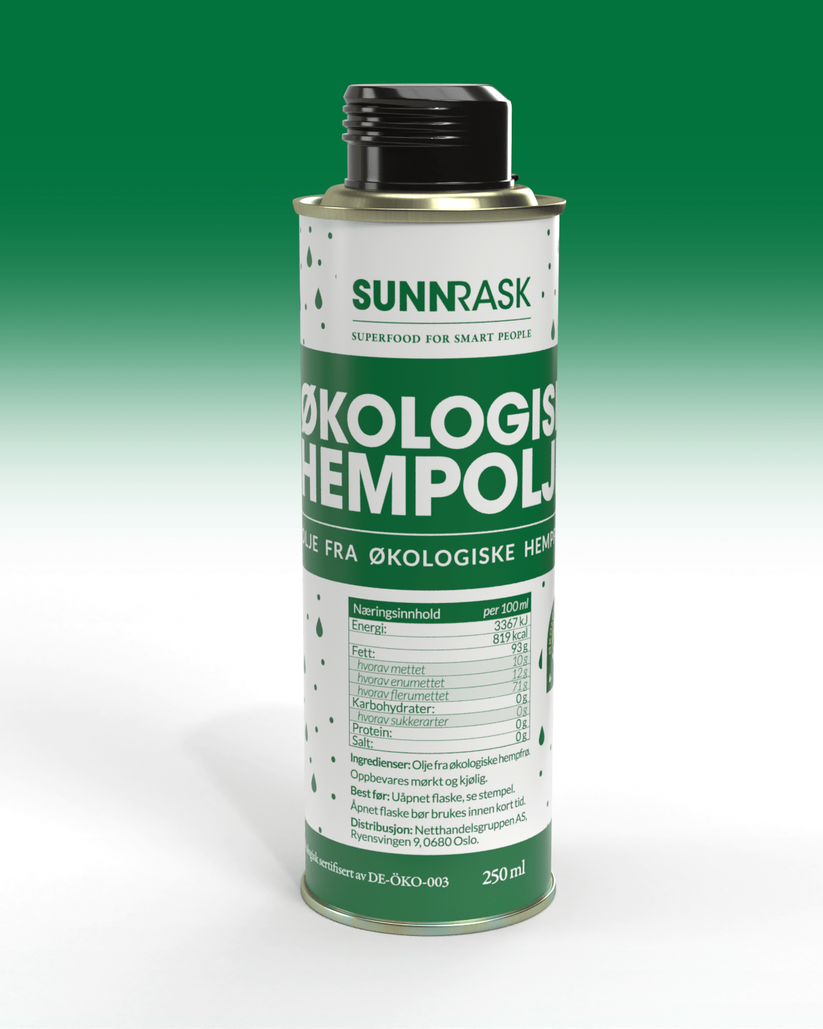 SunnRask - Flavoured olive oils_Olje Fra Okologiske Hempfro_V01