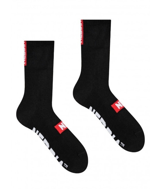 NEBBIA "EXTRA MILE" Crew Socks 103 Black - 43-46 - water