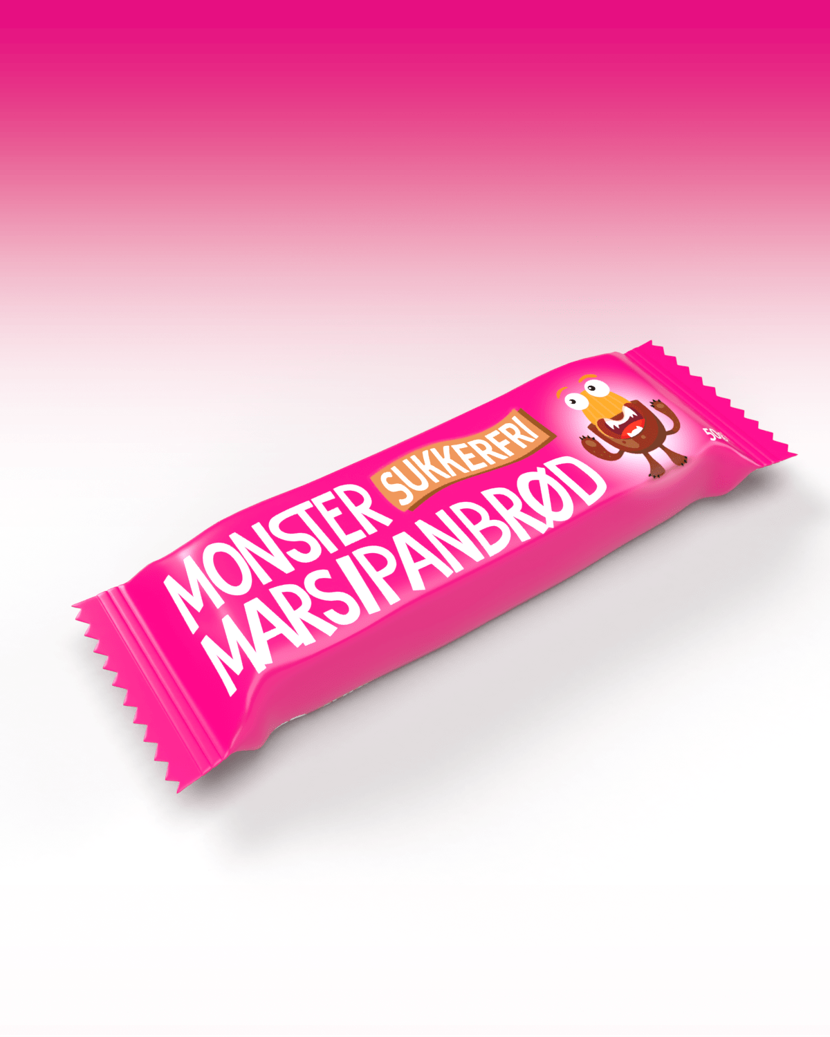 Monster Marsipanbrød uten tillsatt sukker 50g - sjokolade
