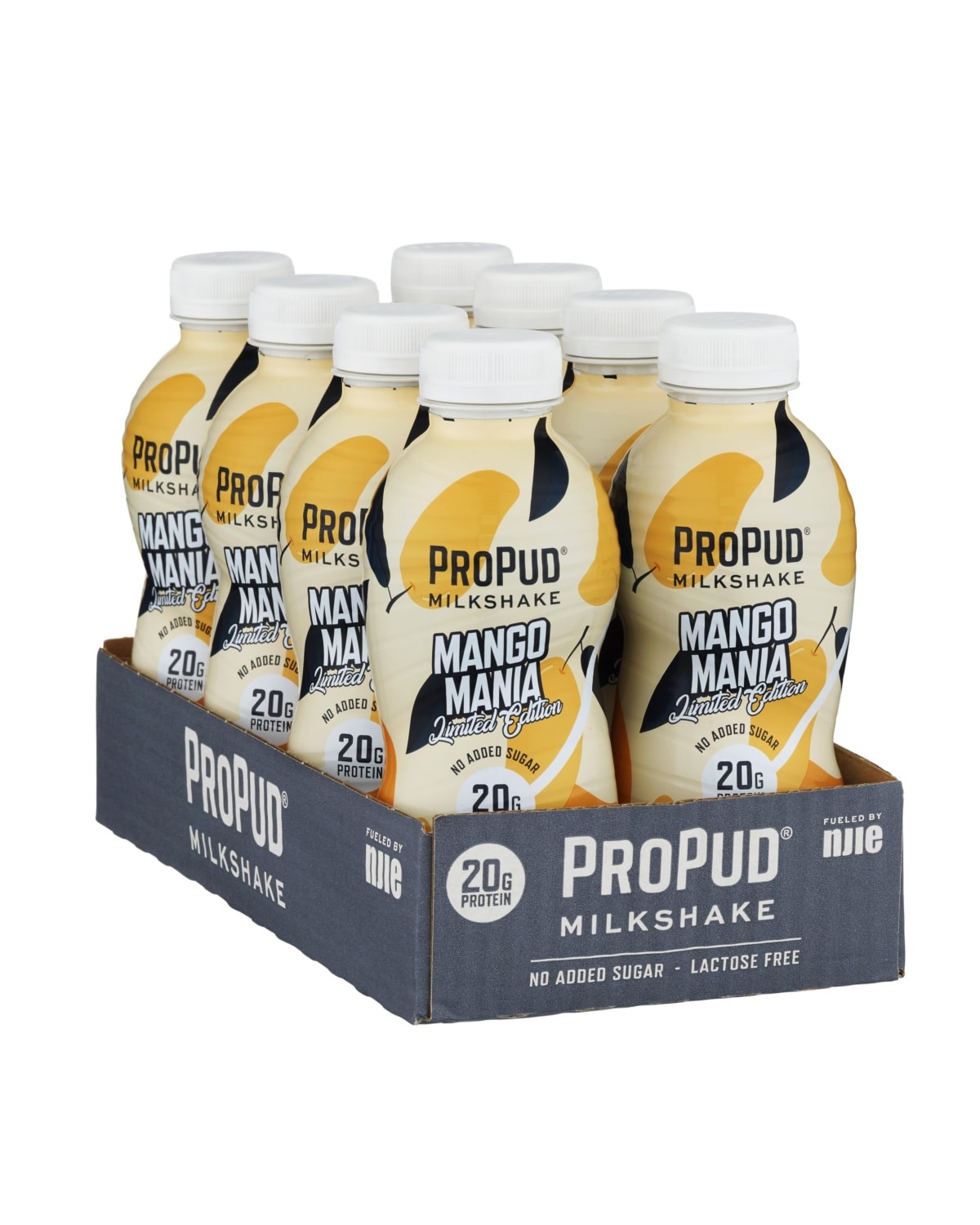 NJIE ProPud Milkshake - Mango Mania 8x330ml Limited Summer Edition - med protein